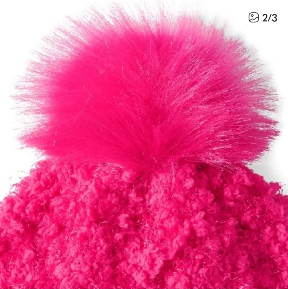 NWT Bright Pink Girl's Textured Winter Hat, Scarf, and Gloves Set